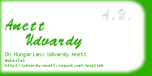 anett udvardy business card